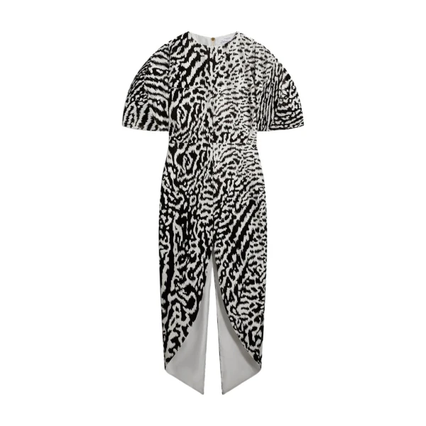 Schiaparelli Animal Print Midi Dress Dresses in Schiaparelli Authentic Luxury Fashion at Luxury Shoes 