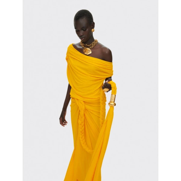 Schiaparelli Asymmetrical Draped Top Tops in Schiaparelli Authentic Luxury Fashion at Luxury Shoes 