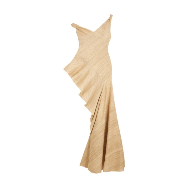 Schiaparelli Asymmetrical Ruffled Dress Dresses in Schiaparelli Authentic Luxury Fashion at Luxury Shoes 