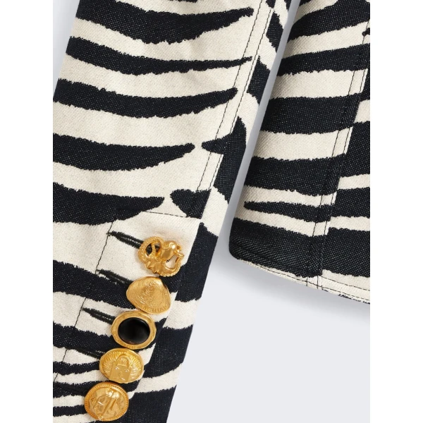Schiaparelli Basque Zebra Jacket Jackets in Schiaparelli Authentic Luxury Fashion at Luxury Shoes 