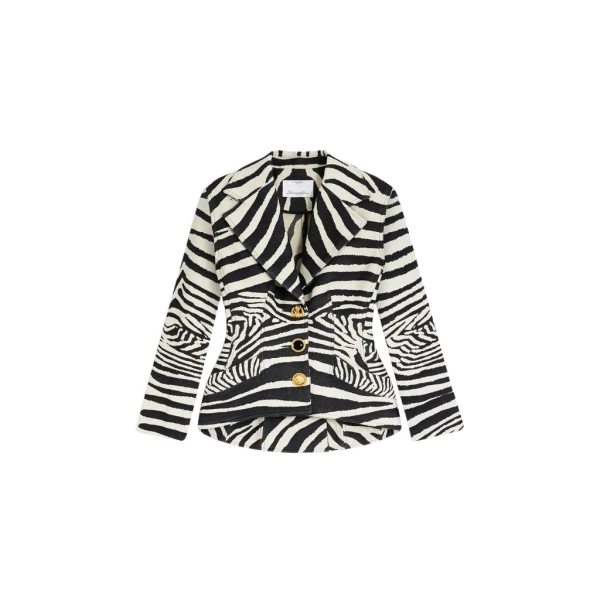 Schiaparelli Basque Zebra Jacket Jackets in Schiaparelli Authentic Luxury Fashion at Luxury Shoes 