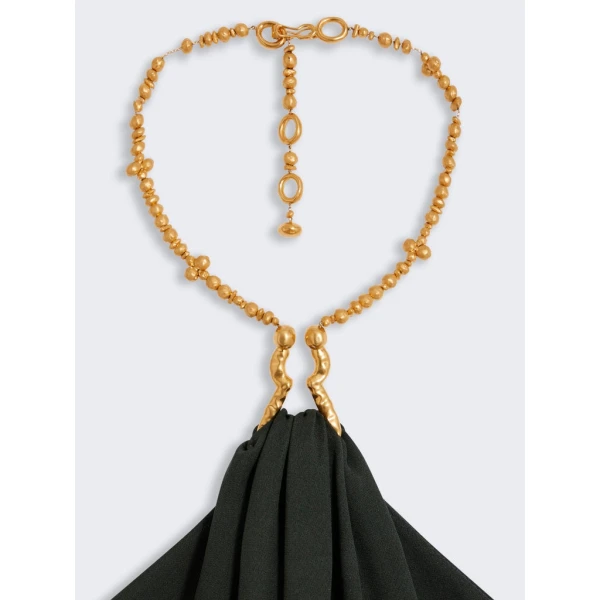 Schiaparelli Bijou Necklace Halterneck Jumpsuit Jumpsuit in Schiaparelli Authentic Luxury Fashion at Luxury Shoes 