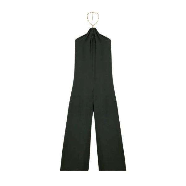 Schiaparelli Bijou Necklace Halterneck Jumpsuit Jumpsuit in Schiaparelli Authentic Luxury Fashion at Luxury Shoes 