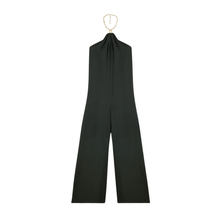 Schiaparelli Bijou Necklace Halterneck Jumpsuit Jumpsuit in Schiaparelli Authentic Luxury Fashion at Luxury Shoes 