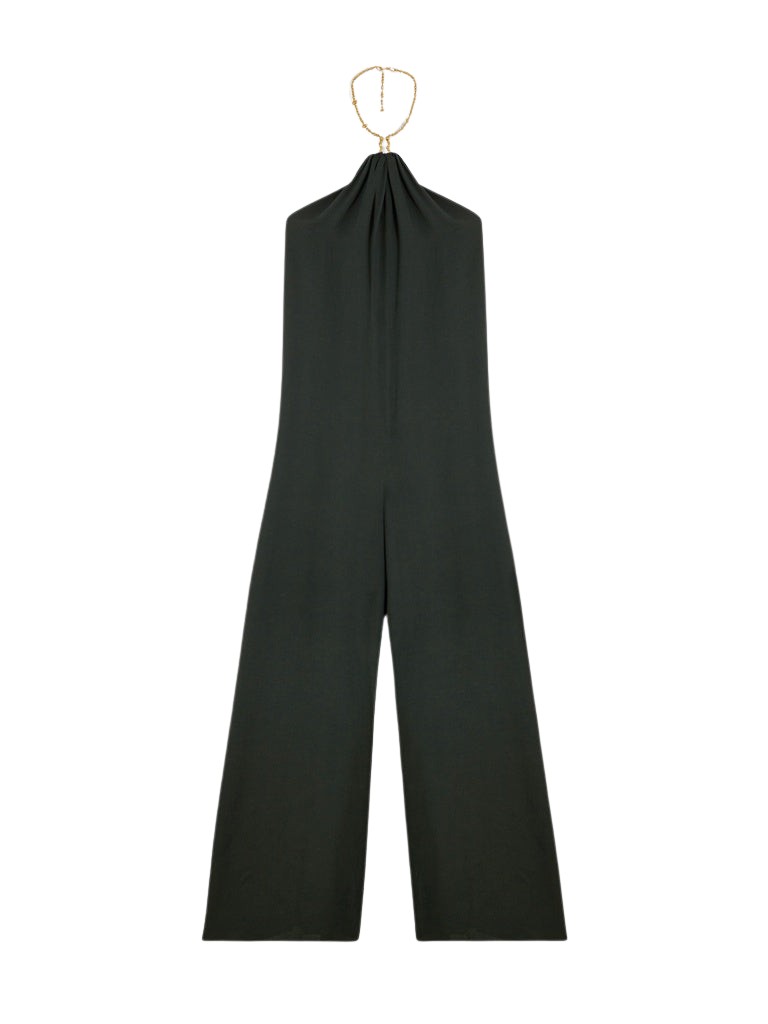 Schiaparelli Bijou Necklace Halterneck Jumpsuit Jumpsuit in Schiaparelli Authentic Luxury Fashion at Luxury Shoes 
