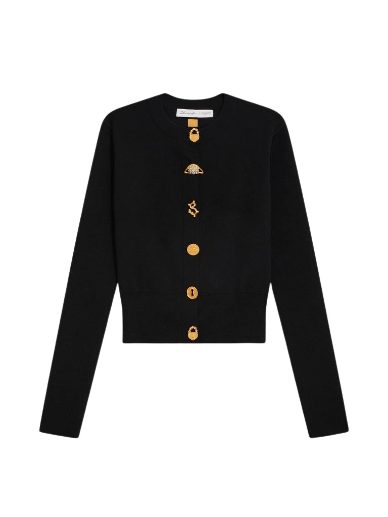 Schiaparelli-Bijoux-Buttons-Cardigan-697877_nobg Schiaparelli Bijoux Buttons Cardigan Knitwear in Schiaparelli Authentic Luxury Fashion at Luxury Shoes