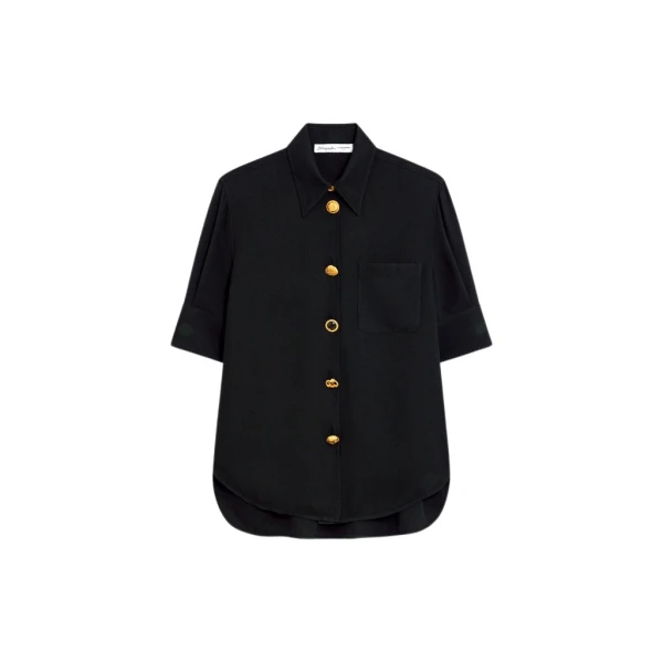 Schiaparelli Bijoux Buttons Short-Sleeved Shirt Tops in Schiaparelli Authentic Luxury Fashion at Luxury Shoes 