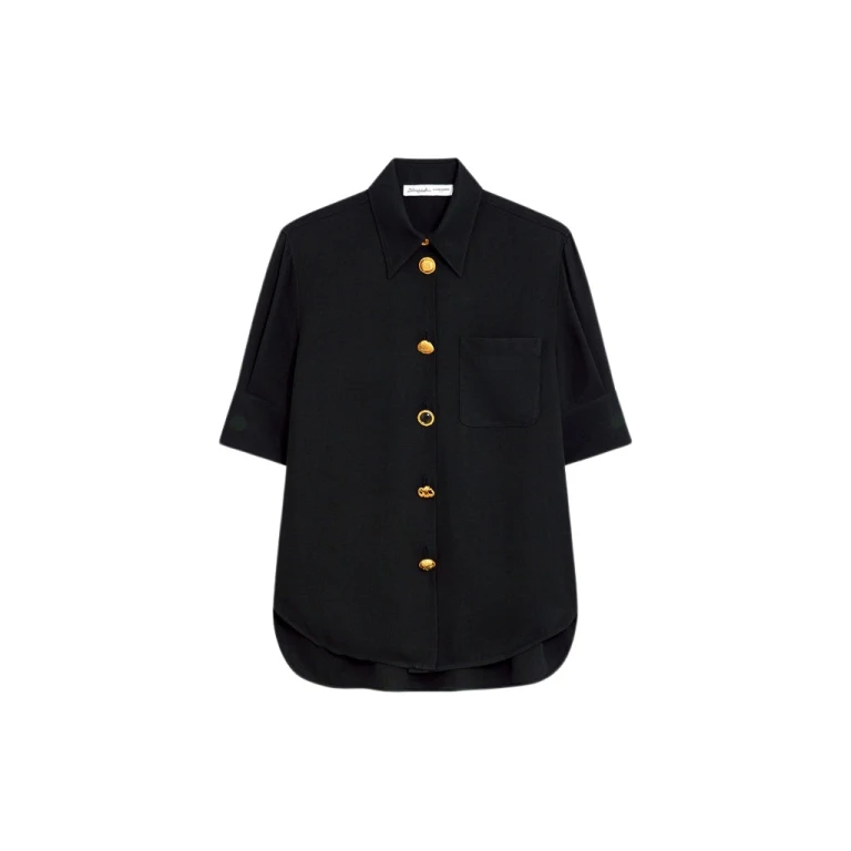 Schiaparelli Bijoux Buttons Short-Sleeved Shirt Tops in Schiaparelli Authentic Luxury Fashion at Luxury Shoes 