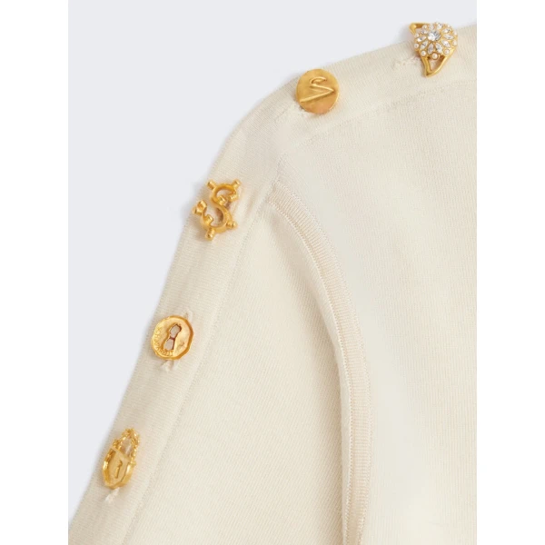 Schiaparelli Bijoux Buttons Sweater Knitwear in Schiaparelli Authentic Luxury Fashion at Luxury Shoes 