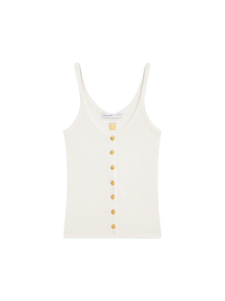 Schiaparelli Bijoux Buttons Tank Top Tops in Schiaparelli Authentic Luxury Fashion at Luxury Shoes 