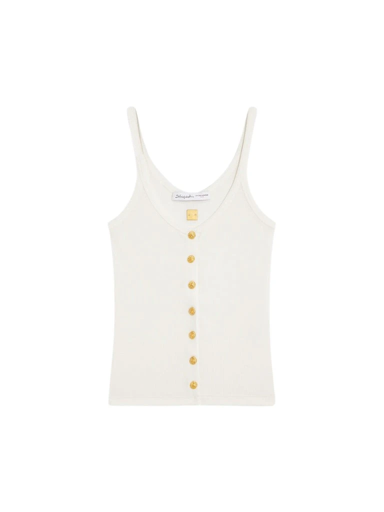 Schiaparelli-Bijoux-Buttons-Tank-Top69590_nobg Schiaparelli Bijoux Buttons Tank Top Tops in Schiaparelli Authentic Luxury Fashion at Luxury Shoes