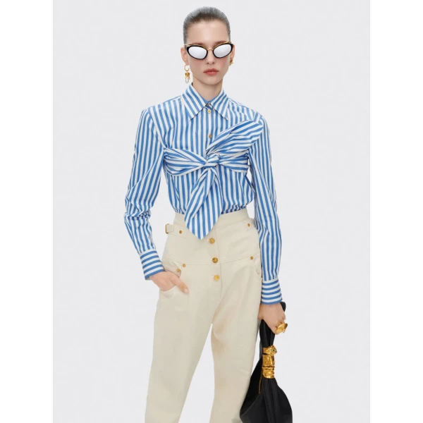 Schiaparelli Bra Striped Shirt Tops in Schiaparelli Authentic Luxury Fashion at Luxury Shoes 