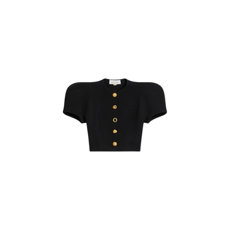 Schiaparelli Broad Shoulder Cardigan Knitwear in Schiaparelli Authentic Luxury Fashion at Luxury Shoes 
