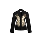 Schiaparelli Broad Shoulders Corset Embroidered Jacket Jackets in Schiaparelli Authentic Luxury Fashion at Luxury Shoes 