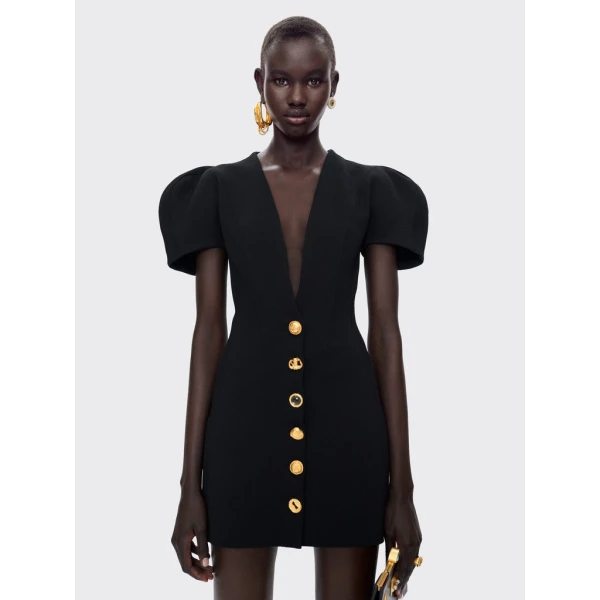 Schiaparelli Broad Shoulders Dress Dresses in Schiaparelli Authentic Luxury Fashion at Luxury Shoes 