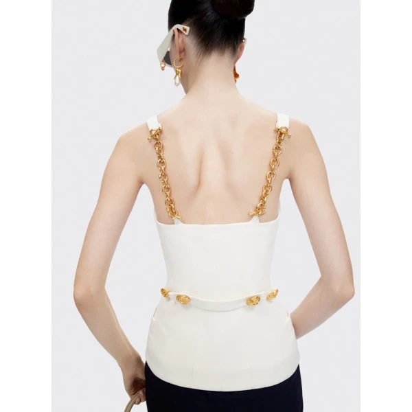 Schiaparelli Chain Bijoux Gilet Jackets in Schiaparelli Authentic Luxury Fashion at Luxury Shoes 