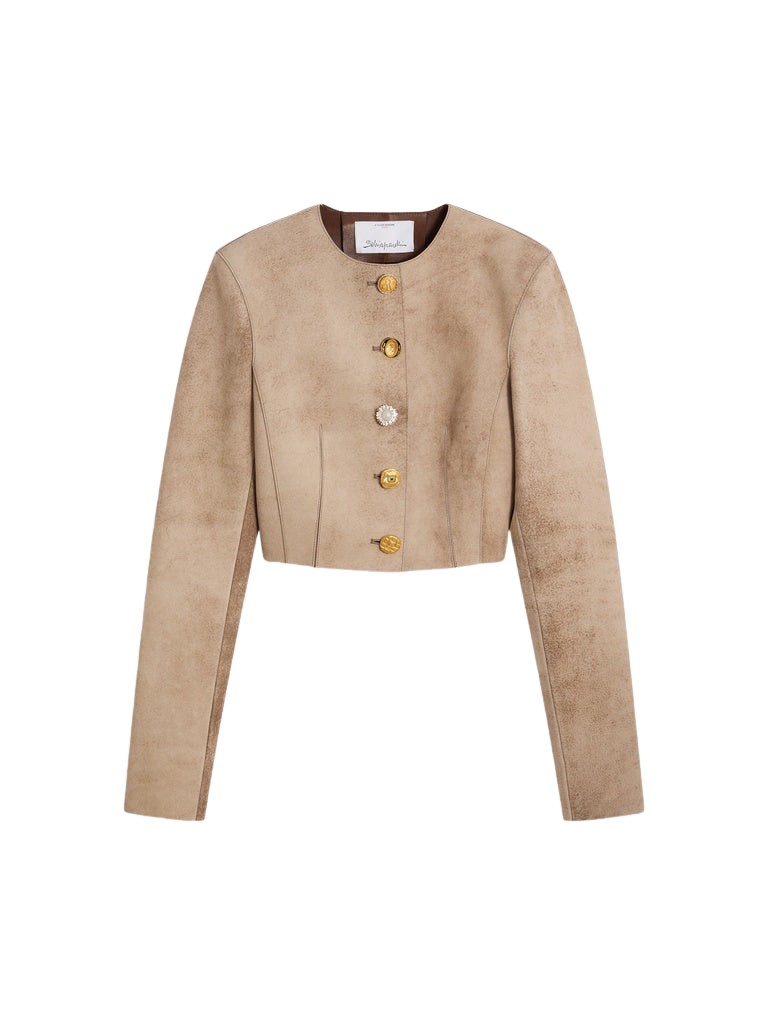 Schiaparelli Collarless Short Jacket Jackets in Schiaparelli Authentic Luxury Fashion at Luxury Shoes 