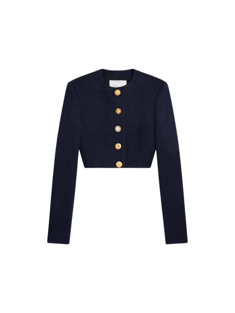 Schiaparelli Collarless Short Jacket Jackets in Schiaparelli Authentic Luxury Fashion at Luxury Shoes 