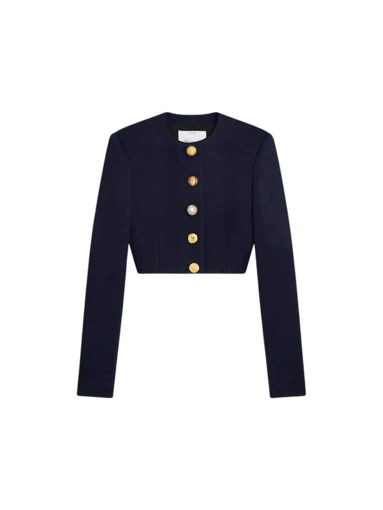 Schiaparelli-Collarless-Short-Jacket98933_nobg Schiaparelli Collarless Short Jacket Jackets in Schiaparelli Authentic Luxury Fashion at Luxury Shoes