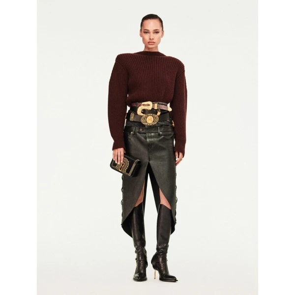 Schiaparelli Corset Lacing Ribbed Jumper Knitwear in Schiaparelli Authentic Luxury Fashion at Luxury Shoes 