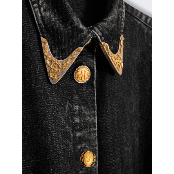 Schiaparelli Cowboy Shirt Dress Dresses in Schiaparelli Authentic Luxury Fashion at Luxury Shoes 