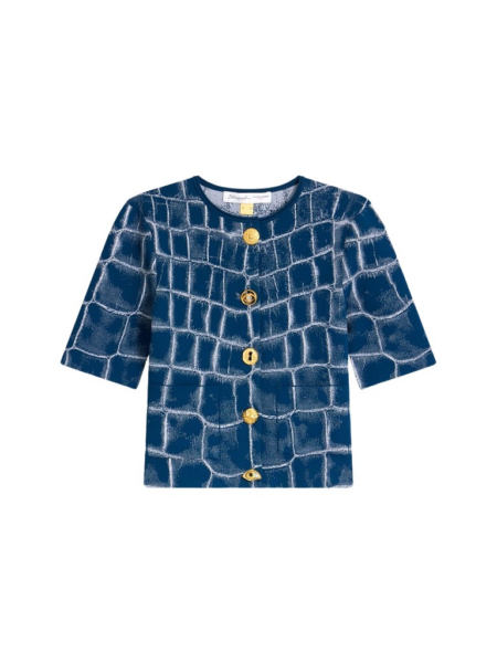 Schiaparelli Crocodile Jacquard Cardigan Knitwear in Schiaparelli Authentic Luxury Fashion at Luxury Shoes 