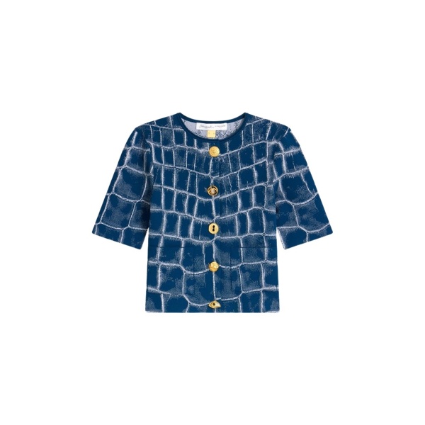 Schiaparelli Crocodile Jacquard Cardigan Knitwear in Schiaparelli Authentic Luxury Fashion at Luxury Shoes 