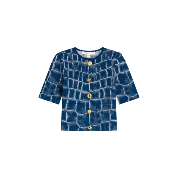 Schiaparelli Crocodile Jacquard Cardigan Knitwear in Schiaparelli Authentic Luxury Fashion at Luxury Shoes 