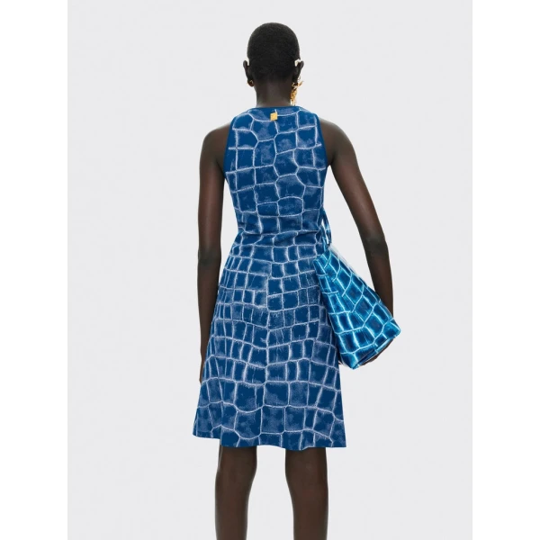 Schiaparelli Crocodile Jacquard Dress Dresses in Schiaparelli Authentic Luxury Fashion at Luxury Shoes 