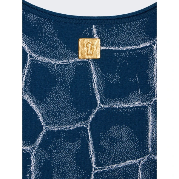 Schiaparelli Crocodile Jacquard Dress Dresses in Schiaparelli Authentic Luxury Fashion at Luxury Shoes 