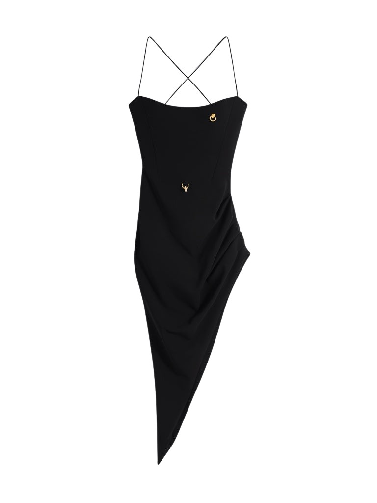 Schiaparelli Crossed Thin Straps Dress Dresses in Schiaparelli Authentic Luxury Fashion at Luxury Shoes 