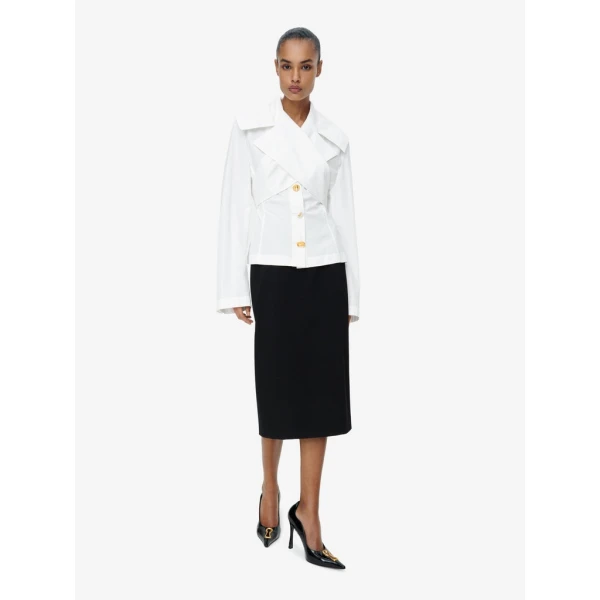 Schiaparelli Crossover Collar Blouse Tops in Schiaparelli Authentic Luxury Fashion at Luxury Shoes 