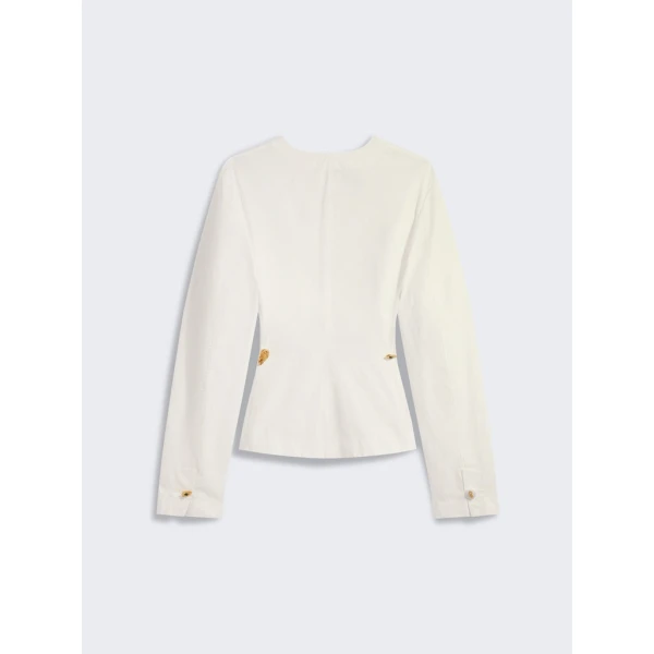 Schiaparelli Crossover Collar Blouse Tops in Schiaparelli Authentic Luxury Fashion at Luxury Shoes 