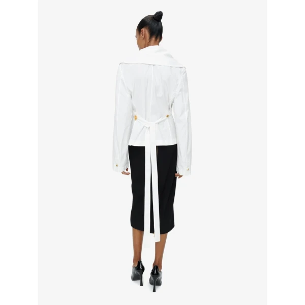Schiaparelli Crossover Collar Blouse Tops in Schiaparelli Authentic Luxury Fashion at Luxury Shoes 