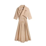 Schiaparelli Crossover Collar Dress Dresses in Schiaparelli Authentic Luxury Fashion at Luxury Shoes 
