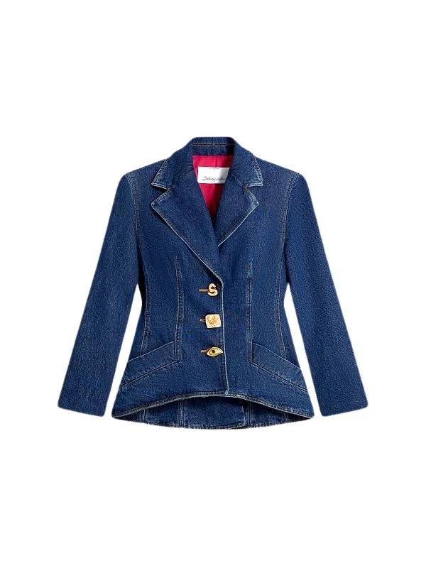 Schiaparelli-Denim-Basque-Jacket20080_nobg Schiaparelli Denim Basque Jacket Jackets in Schiaparelli Authentic Luxury Fashion at Luxury Shoes