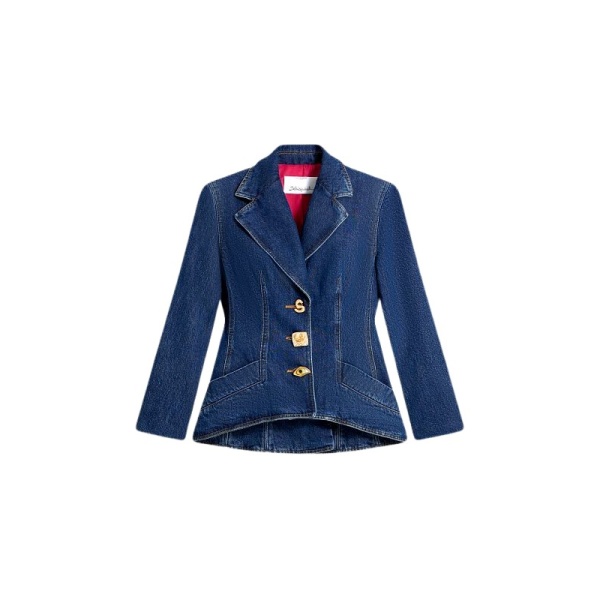 Schiaparelli Denim Basque Jacket Jackets in Schiaparelli Authentic Luxury Fashion at Luxury Shoes 