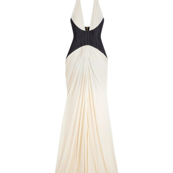 Schiaparelli Denim Bustier Dress