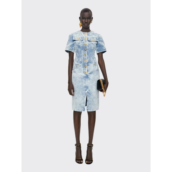 Schiaparelli Denim Corset Dress Dresses in Schiaparelli Authentic Luxury Fashion at Luxury Shoes 