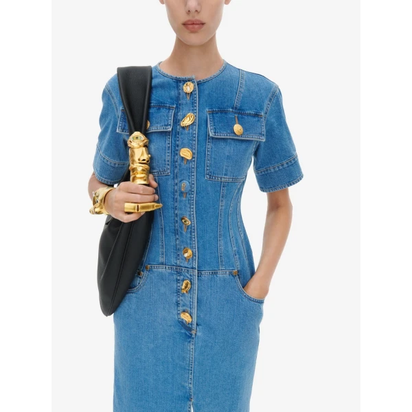 Schiaparelli Denim Corset Dress Dresses in Schiaparelli Authentic Luxury Fashion at Luxury Shoes 