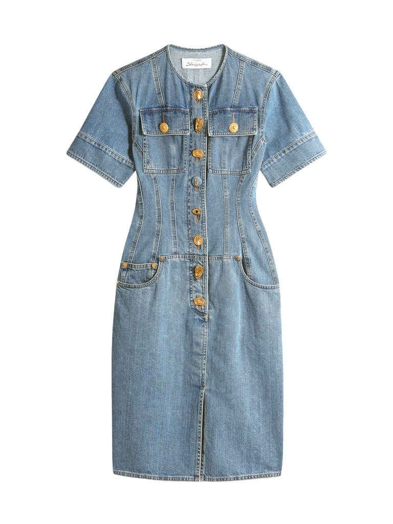 Schiaparelli Denim Corset Dress Dresses in Schiaparelli Authentic Luxury Fashion at Luxury Shoes 