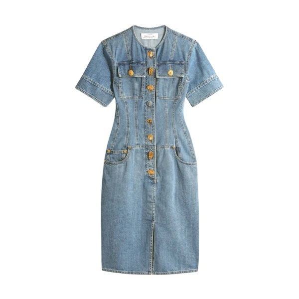 Schiaparelli Denim Corset Dress Dresses in Schiaparelli Authentic Luxury Fashion at Luxury Shoes 
