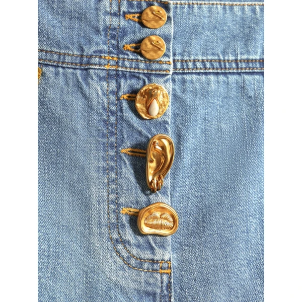 Schiaparelli Denim Miniskirt Skirts in Schiaparelli Authentic Luxury Fashion at Luxury Shoes 