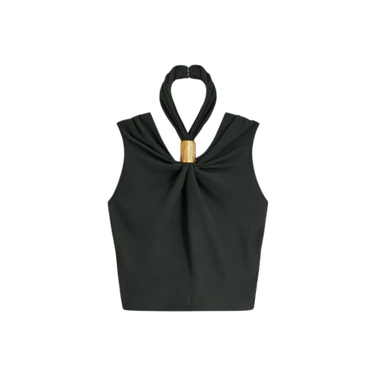 Schiaparelli Draped Bijou Top Tops in Schiaparelli Authentic Luxury Fashion at Luxury Shoes 
