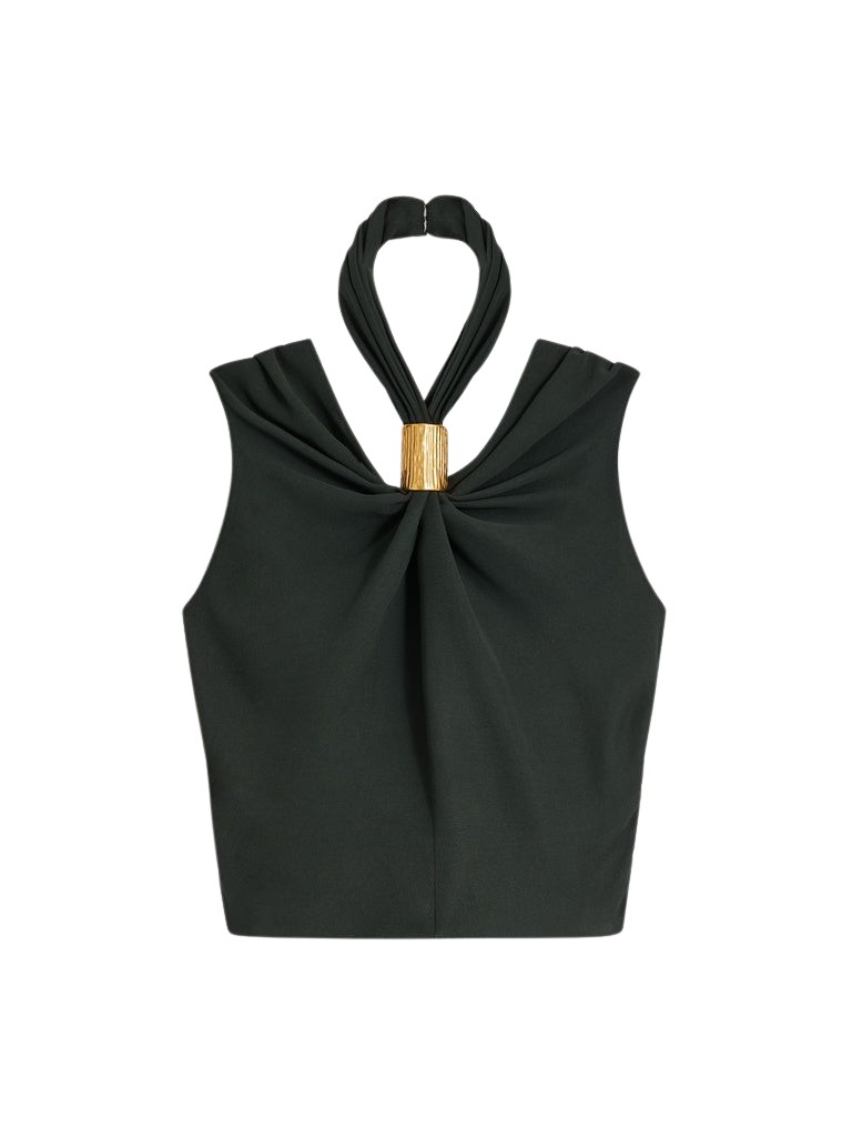 Schiaparelli Draped Bijou Top Tops in Schiaparelli Authentic Luxury Fashion at Luxury Shoes 