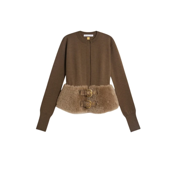 Schiaparelli Dual-Material Cardigan Knitwear in Schiaparelli Authentic Luxury Fashion at Luxury Shoes 