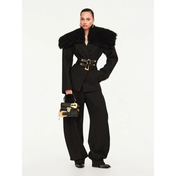 Schiaparelli Dual-Material Tailored Jacket Jackets in Schiaparelli Authentic Luxury Fashion at Luxury Shoes 
