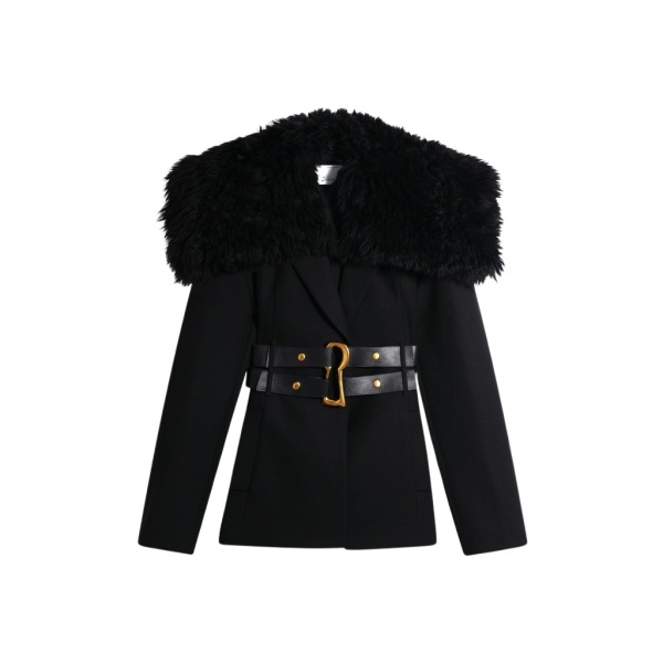 Schiaparelli Dual-Material Tailored Jacket Jackets in Schiaparelli Authentic Luxury Fashion at Luxury Shoes 