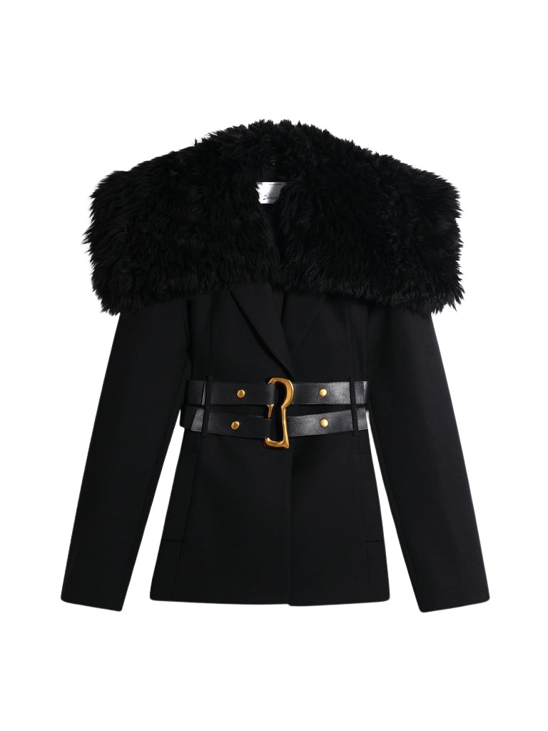 Schiaparelli Dual-Material Tailored Jacket Jackets in Schiaparelli Authentic Luxury Fashion at Luxury Shoes 