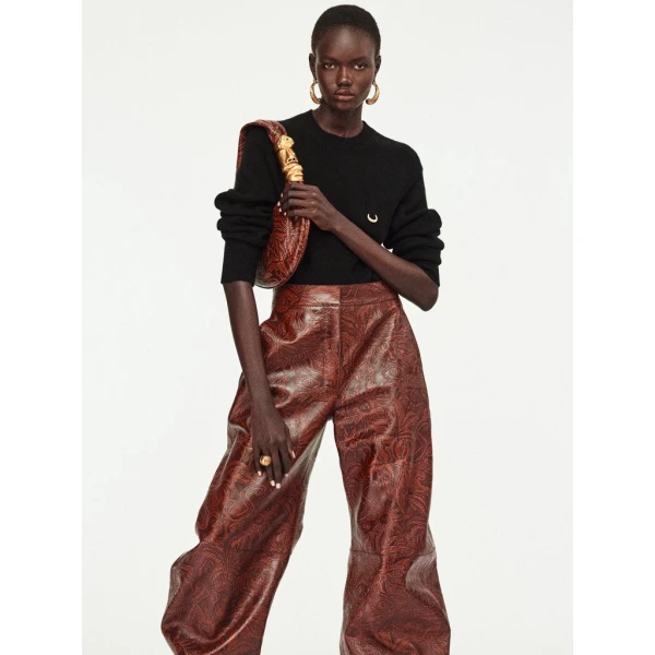 Schiaparelli Embossed Leather Cowboy Pants Pants in Schiaparelli Authentic Luxury Fashion at Luxury Shoes 